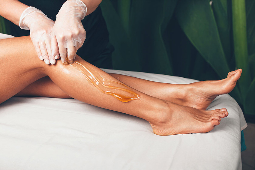 leg waxing